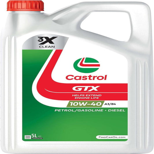 Huile Moteur Castrol GTX 10W-40 A3/B4 – Essence & Diesel